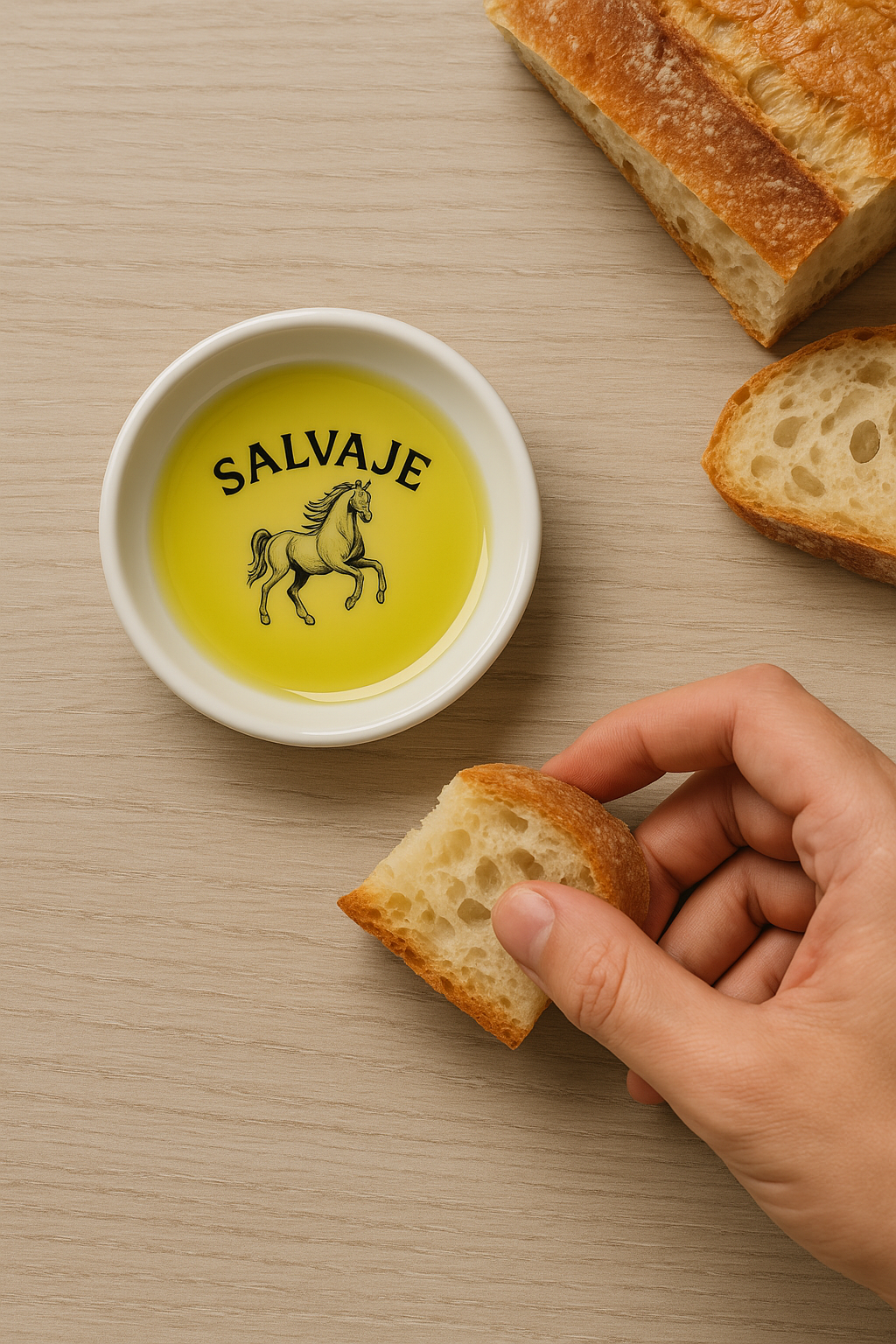 SALVAJE aceite con pan